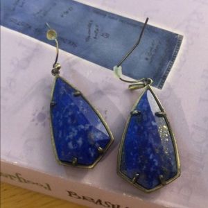 Kendra Scott Lapis Brass Carla Earrings